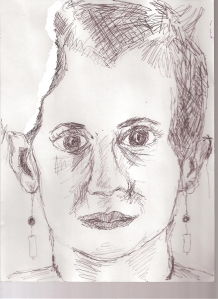 "Self-Portrait with Hemicraniectomy," 2011