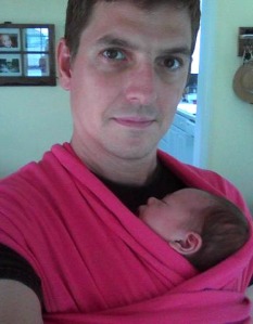 Selfie with week-old Baby Girl.